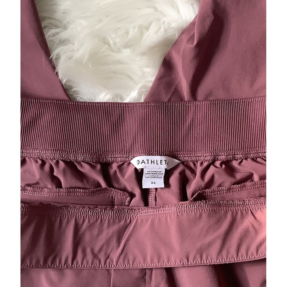 Athleta Women's Salutation Jogger Pants in Powervita in Flora Mauve Size 22 - Picture 3 of 16
